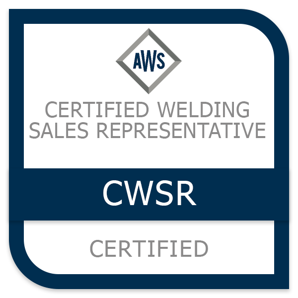 Certified Welding Sales Representative (CWSR)